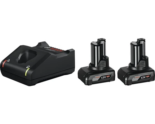BOSCH Professional Accu Starterset 12V (2x Accu 12V/6,0Ah + Lader)
