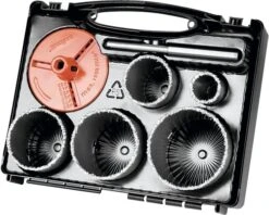 WOLFCRAFT Set Boorkransen, 7-dlg, Ø 33-83 Mm